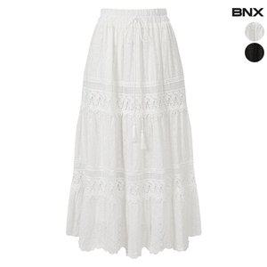 [BNX] 여성 레이스 펀칭 테슬 스커트