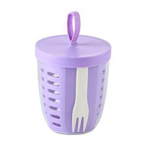 최화정 과일컵 과일 샐러드 컵 휴대용 후르츠팟 포크 과일통 600ML