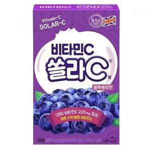 블루베리맛 쏠라 C 30정 쏠라C 오피스디포 블루베리맛