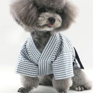 강아지 기모노 유카타 소형견 반려묘 일본식 강아지옷 귀여운 반려견 코스튬옷 린넨 애완동물