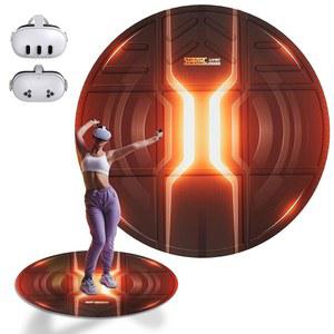 메타 퀘스트 3S용 접이식 매트 방지 비전 바닥 2/프로/PSVR2/애플 현실 액세서리/퀘스트 VR 3용 원형 프로오렌지 편안한 가상 3S용/오큘러스 미끄럼