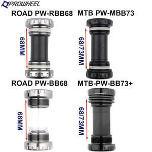 PROWHEEL RBB68/BB68/MBB73/BB73 자전거 밑면 브래킷 MTB/ROAD Hollowtech 베어링 68MM Shimano 크랭크 BB