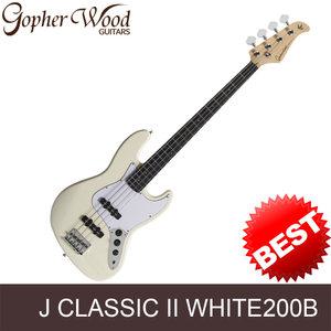 Gopherwood 고퍼우드 J classic II (J클래식2) 베이스기타 WHITE200B 플로럴 화이트 입문용 초보용