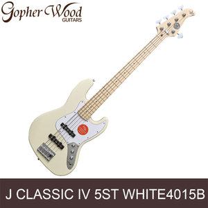 Gopherwood 고퍼우드 J classic IV (J클래식4) 5현 베이스기타 WHITE4015B 플로럴 화이트