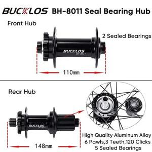 BUCKLOS 부스트 MTB 휠셋 디스크 브레이크 클린처 자전거 휠  시마노 HG용  전면 후면 32H 산악 세트  27.5