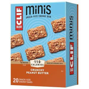CLIF BAR Minis - 바삭한 땅콩 버터 - 유기농 귀리로 제작 - 단백질 5g - GMO 프리 - 식물 기반 - 스낵 사