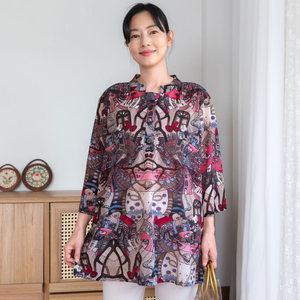 오리엔탈나염 차이나 반마이 / 23SS64 / 봄,여름 블라우스 / 빅사이즈 / 엄마옷 / 실버다이아몬드