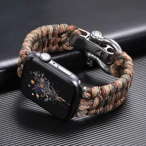 애플 워치용 울트라 2 49mm 밴드 스포츠 나일론 로프 스트랩, 9 8 7 se 6 5 4 3 팔찌