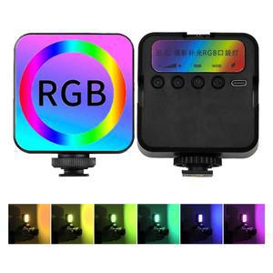 사진 조명 포켓 LED 셀카 RGB 비디오 라이트 3000K-6000K  휴대폰 채우기 2000mAh Type-C 카메라 풀 컬러