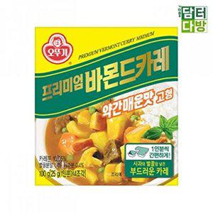 [엄지척]바몬드카레 3개 고형 약간매운맛 오뚜기 100g x 바몬