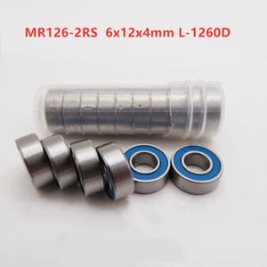 미니어처 베어링 MR126-2RS, L-1260D 고무 도장, 깊은 홈 볼 MR126 6x12x4mm, 50-500 개