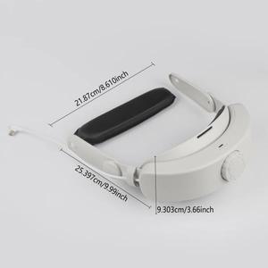 VR 용품 MetaQuest 3용 배터리가 포함된 헤드 스트랩 OculusMeta 조정 가능 엘리트 교체 액세서리