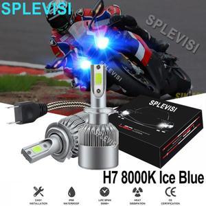 오토바이조명 혼다 호환 CBR1000RR 2008 2011 2x LED 헤드라이트 전구 아이스 블루 45W
