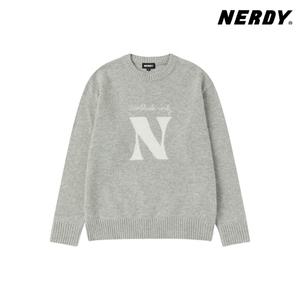 널디 범피 N 램스울 블렌디드 크루넥 스웨터 FM1PNEF24NT0345-MELANGE GRAY