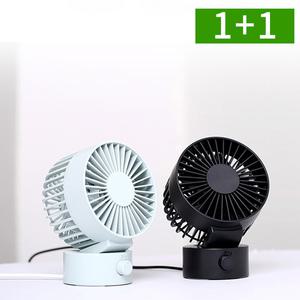 [1개+1개] 미니 탁상용 USB 선풍기 2단바람세기 스탠드 저소음 선풍기