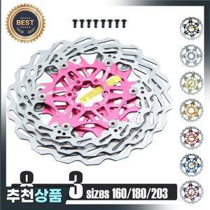 SNAIL 자전거 디스크 브레이크 패드 160mm 알루미늄 합금 6 네일 로터 Mtb 플로팅 부품  nfox