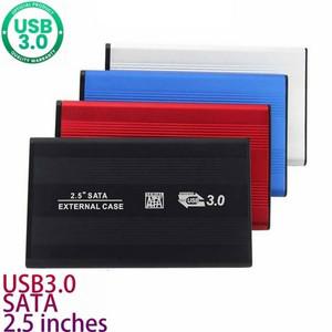 50set USB 3.0 인치 SATA 모바일 HDD 케이스 알루미늄 SSD 하드 드라이브 디스크 외부 저장 인클로저 박스