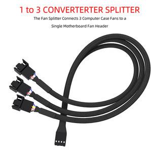 호환 방법 4 어댑터 팬 가지 27cm/10 5 Cylarix 1 검정색 PWM 4Pin 전원 분배기 땋은 ~ PC 케이블