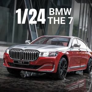 지프 다이캐스트 모형 124 BMW THE 7 760Li 미니어처 다이캐스트 장난감 자동차 모델 1:24 풀백 사운드 및