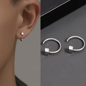 십대를위한 빈티지 미니 호환멀리스트 스퀘어 스터드 귀걸이 피어싱 여성 남성 특이한 파티 쥬얼리