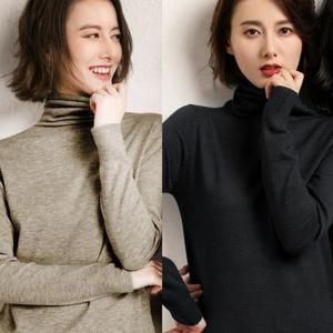 [오노마] ONM 폴라 제이큐 깔끔 가을 여자 무지 폴라티 니트