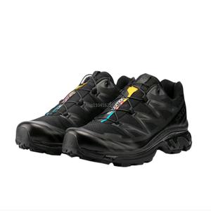 아웃도어 등산화 SALOMON XT-6 남성과 여성을 위한 야외 스포츠 메쉬 패브릭 가죽 로우 컷 운동화 블랙