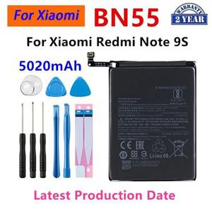 샤오미 레드미 노트 9 S 9S 용 배터리  휴대폰 핸드폰 교체 및 도구  BN55  5020mAh