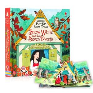 Usborne 팝업 동화 백설공주 3D 그림 보드, 색칠하기 영어 활동, 취침 시간 이야기 책