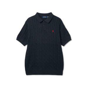 매장정품 폴로 POLO RALPH LAUREN [10% 적립금]케이블 니트 코튼 폴로 칼라 스웨터-헌터 네이비 MNPOSWE1N8