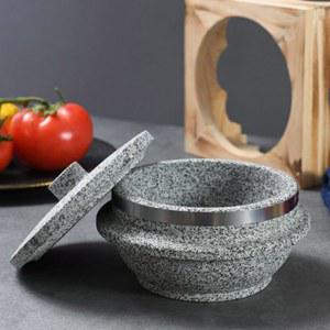 돌솥 뚝배기 돌냄비 가마솥 혼합 맥반석 조리 1인용 곱돌 식기 무쇠 가마솥밥 이중 찌개