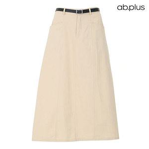 [ab.plus] 베이직 벨트SET A라인 롱 스커트 (LSY5MS82A)597657