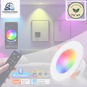 블루투스 무선카팩 차량용 Tuya 스마트 LED 다운라이트, RGB 천장 램프, 블루투스, 밝기 조절 가능 RF 2.4G
