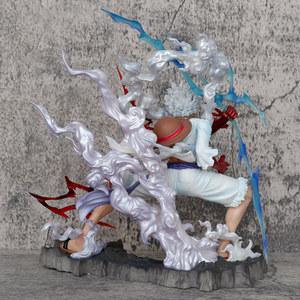 원피스 피규어 태양신 기어 5 니카 루피 액션 GK 썬더볼트 몽키 D 모델 PVC 소장용 장난감 28cm