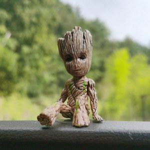 6Cm Groot 은하계의 수호자 Tree Man Hreos 애니메이션 미니 장식 장난감 액션 피규어 앉아 모델 선물