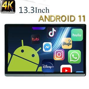 차량용 헤드레스트 모니터  4K 태블릿 PC  안드로이드 11  UHD  1080P  와이파이이  블루투스  USB  HDMI