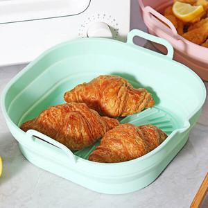 비에르 실리콘용기 접이식 에어프라이어 용기 전자레인지 그릇 접시 5color