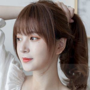 gkkh 앞머리 정수리가발 (오렌지브라운) 붙임가발 중년여성