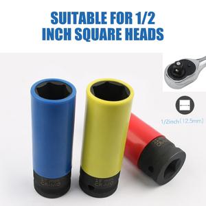 복스알세트 복스알 롱복스 3Pcs 인치 드라이브 휠 임팩트 렌치 너트 17mm 19mm 21mm 비 마킹 얇은 벽 소켓