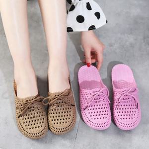 PVC 여성 라탄 샌들 슬리퍼 발편한 여름 신발 장마철 물놀이 3color