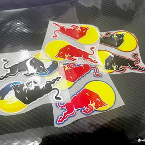 3D Red Bull 스티커 반사 데칼 로고 키트