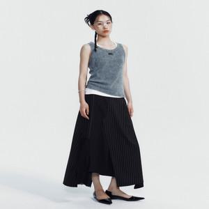 [피플오브더월드] 스트라이프 플리츠 스커트