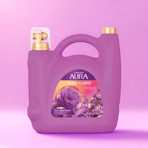 아우라 생화캡슐 섬유유연제 자스민머스크 5.5L 1개 대용량 섬유 세제 향이 좋은