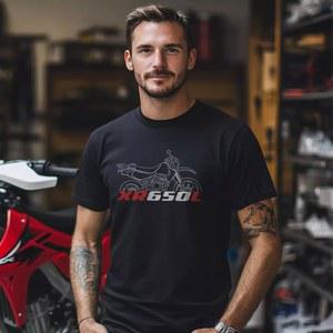 2025 여름 코튼 라운드 넥 반팔 혼다 XR650L 1993- - 라이더 용 오토바이 티셔츠