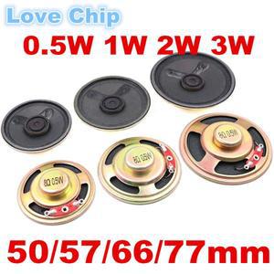 2pcs  호환 초박형 미니 소형 스피커 16 옴 8 0.512 와트 0.5W 1W 2W 3W 8R 직경 50MM 66MM 라우드