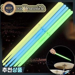 X3UA 1 쌍의 빛나는 드럼 스틱 라이트 업 악기  용 5A 형광