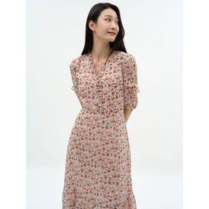 [하프클럽/]여성 쉬폰 플라워 프릴 원피스 LFOPN408_PE