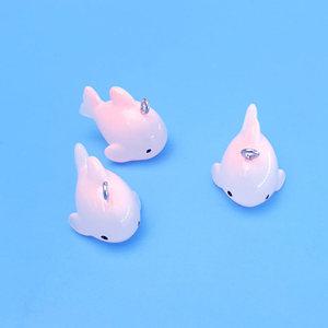 아크릴 핑크 수채화 고래 키링 악세사리 부자재