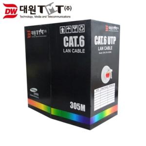 (대원TMT) 대원티엠티 CAT.6 UTP 기가 제작용 랜 케이블 305M 회색 (DW-UTP6-305MG)/옥외용랜선/공유기