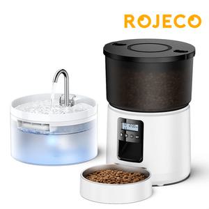 로제코 고양이 강아지 자동 급식기 3L + 급수기 2L 합본 (RWSYS-01) 사료 반려동물 애견 정수기
