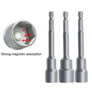드라이브 마그네 소켓 임팩트 너트 볼트 드릴 비트, 스크루 80mm 길이 1/4 인치 육각 5.5-17mm, 1 개